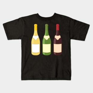 Wine Bottles Icon Set Kids T-Shirt